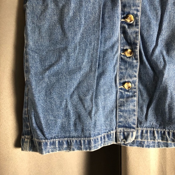 Vintage Eddie Bauer Denim Levi’s Button Down Pencil Skirt - Picture 2 of 11